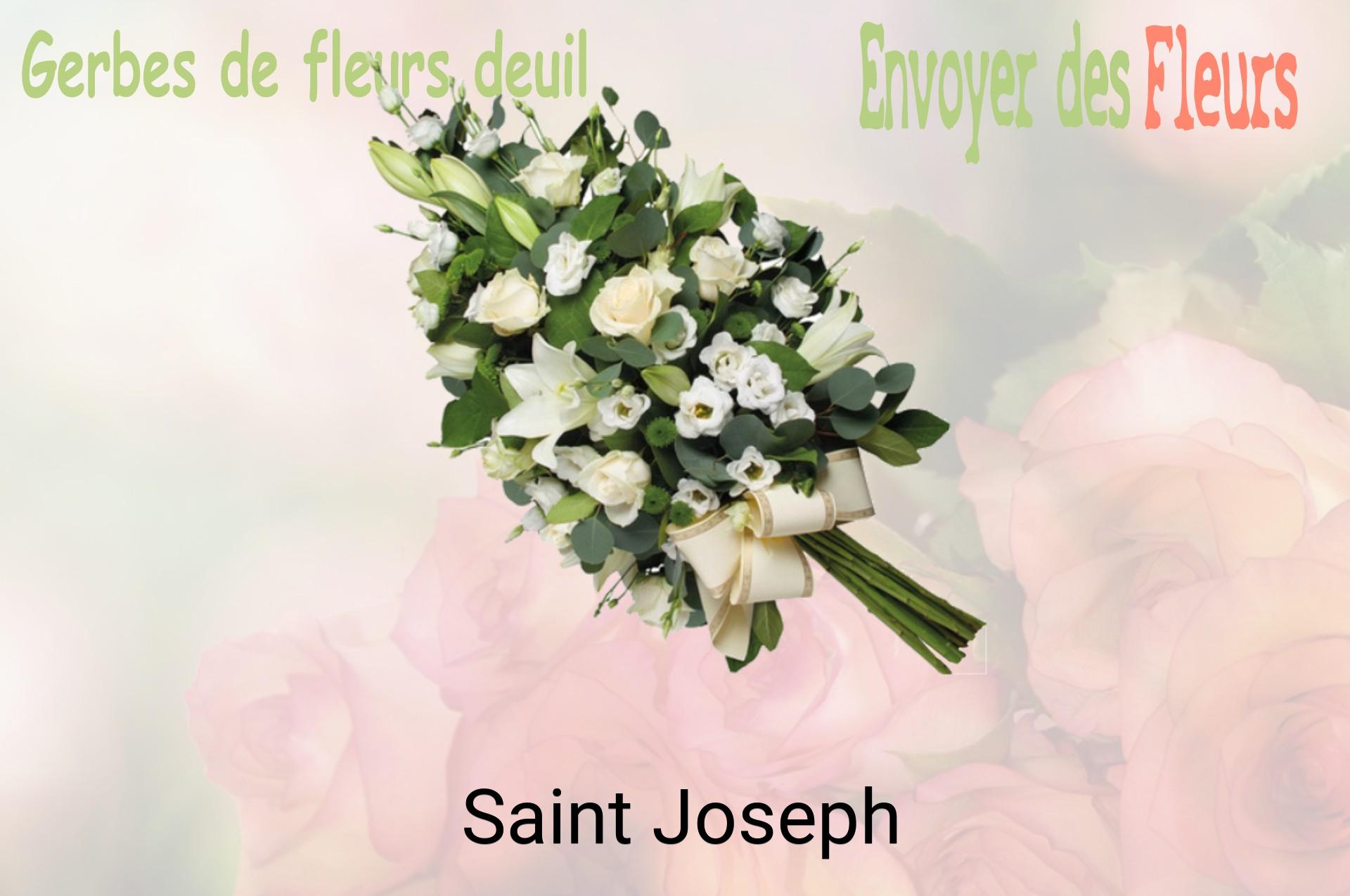 Gerbe de fleurs de deuil livrée à Saint-Joseph